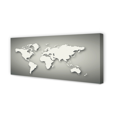 Leinwandbilder grau weißer Hintergrund Karte