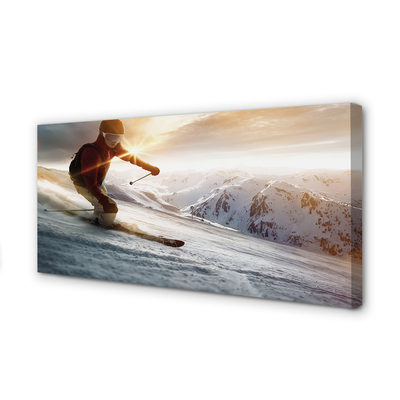 Leinwandbilder Mann Skistöcke