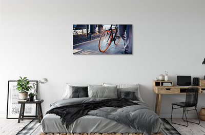 Leinwandbilder City-Bike Bein