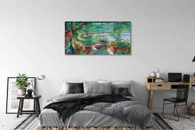Leinwandbilder Kunst Treffen in der Nähe von See