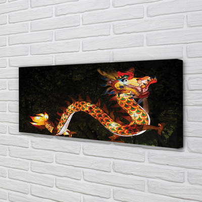 Leinwandbilder Japanische Drachen beleuchtet