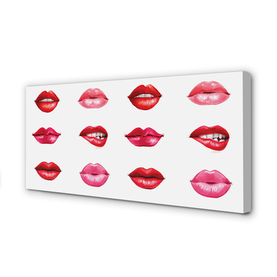 Leinwandbilder Rote und rosa Lippen
