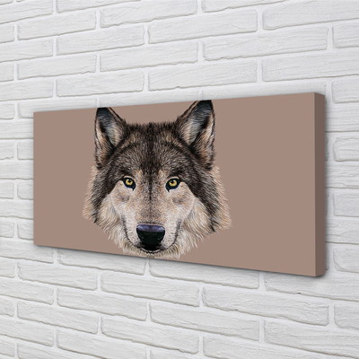 Leinwandbilder gemalter Wolf