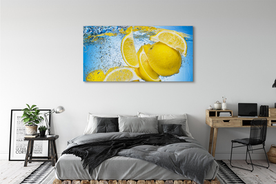 Leinwandbilder Zitrone im Wasser