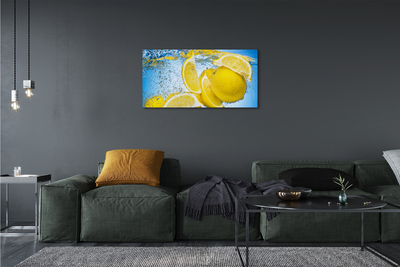 Leinwandbilder Zitrone im Wasser