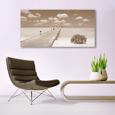 Canvas Kunstdruck Seebrücke Meer Landschaft