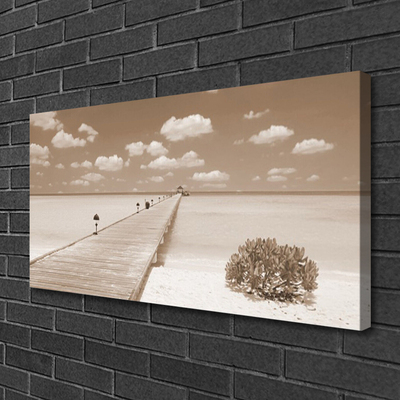 Canvas Kunstdruck Seebrücke Meer Landschaft