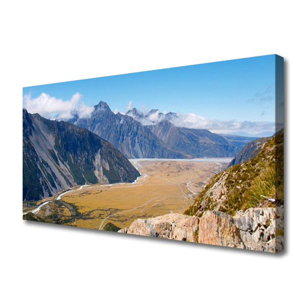 Canvas Kunstdruck Berge Tal Gebirge Landschaft