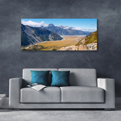 Canvas Kunstdruck Berge Tal Gebirge Landschaft