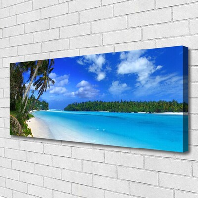 Canvas Kunstdruck Strand Palmen Südsee Landschaft