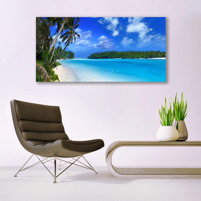 Canvas Kunstdruck Strand Palmen Südsee Landschaft