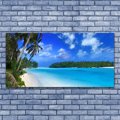 Canvas Kunstdruck Strand Palmen Südsee Landschaft