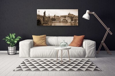 Canvas Kunstdruck Prag Brücke Landschaft