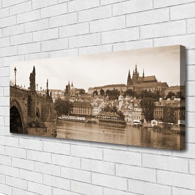 Canvas Kunstdruck Prag Brücke Landschaft