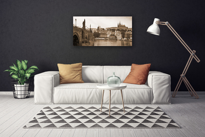 Canvas Kunstdruck Prag Brücke Landschaft