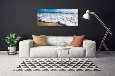 Canvas Kunstdruck Strand Klippe Meer Sand Natur