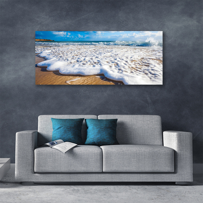 Canvas Kunstdruck Strand Klippe Meer Sand Natur