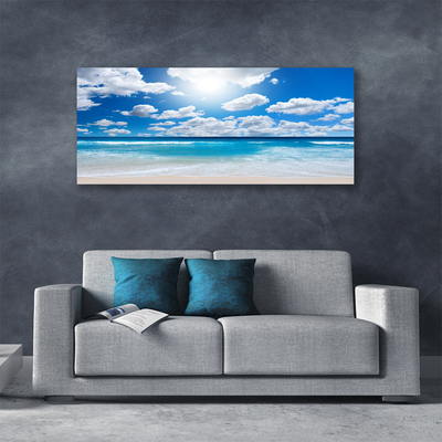 Canvas Kunstdruck Nordsee Strand Wolken Landschaft