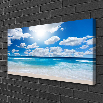Canvas Kunstdruck Nordsee Strand Wolken Landschaft