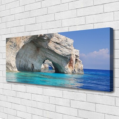 Canvas Kunstdruck Klippe Meer See Wasser Landschaft