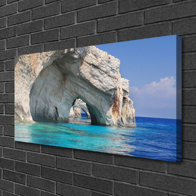 Canvas Kunstdruck Klippe Meer See Wasser Landschaft