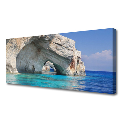 Canvas Kunstdruck Klippe Meer See Wasser Landschaft