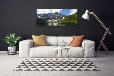 Canvas Kunstdruck Gebirge Berg See Wald Landschaft