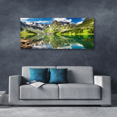 Canvas Kunstdruck Berg See Landschaft