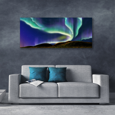 Canvas Kunstdruck Polarlicht Landschaft