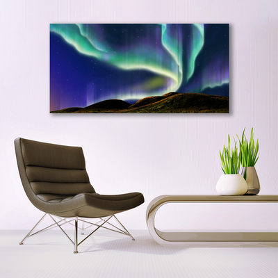 Canvas Kunstdruck Polarlicht Landschaft