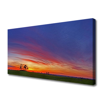 Canvas Kunstdruck Landschaft Feld Bäume Natur