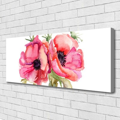 Canvas Kunstdruck Blumen Aquarell Pflanzen