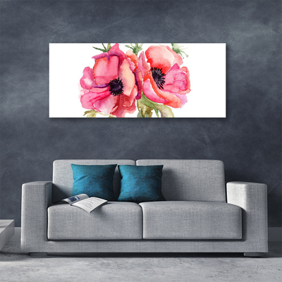 Canvas Kunstdruck Blumen Aquarell Pflanzen