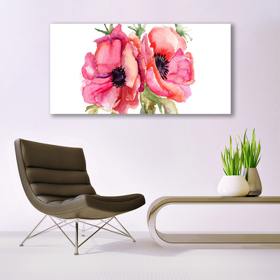 Canvas Kunstdruck Blumen Aquarell Pflanzen