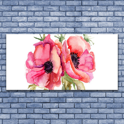 Canvas Kunstdruck Blumen Aquarell Pflanzen