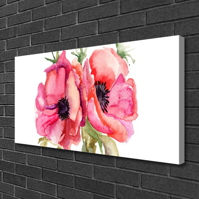 Canvas Kunstdruck Blumen Aquarell Pflanzen