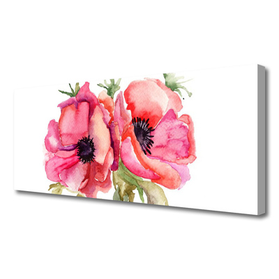 Canvas Kunstdruck Blumen Aquarell Pflanzen