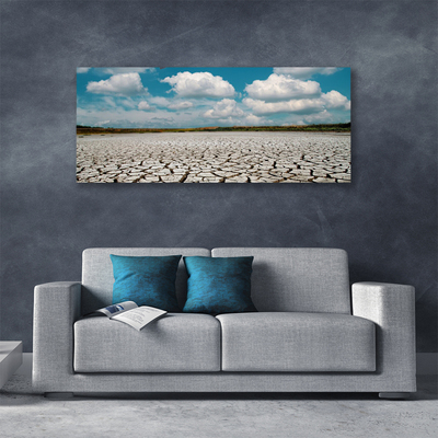 Canvas Kunstdruck Ausgetrocknetes Flussbett Landschaft