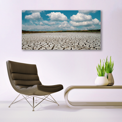 Canvas Kunstdruck Ausgetrocknetes Flussbett Landschaft