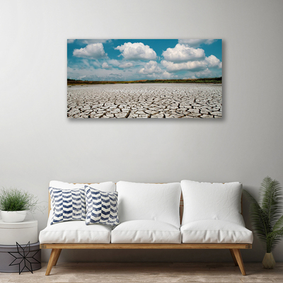 Canvas Kunstdruck Ausgetrocknetes Flussbett Landschaft