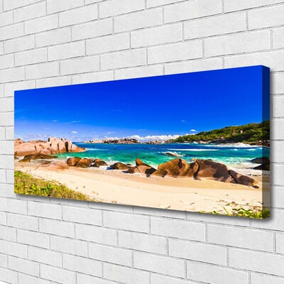 Canvas Kunstdruck Felsenstrand