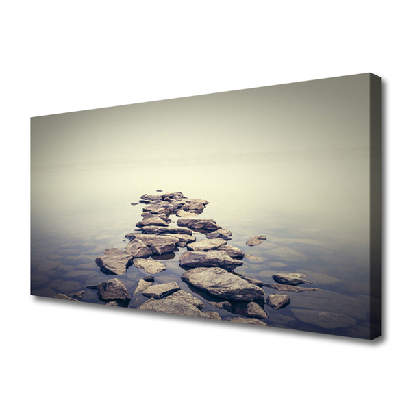 Canvas Kunstdruck Steine Wasser Landschaft