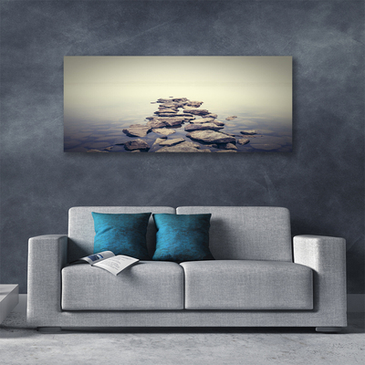 Canvas Kunstdruck Steine Wasser Landschaft