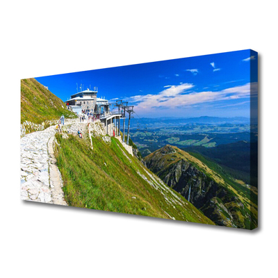 Canvas Kunstdruck Gebirge Weg Landschaft