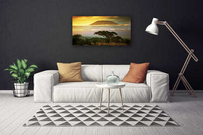 Canvas Kunstdruck Baum Gebirge Natur