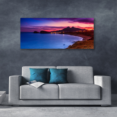 Canvas Kunstdruck Meer Strand Gebirge Landschaft