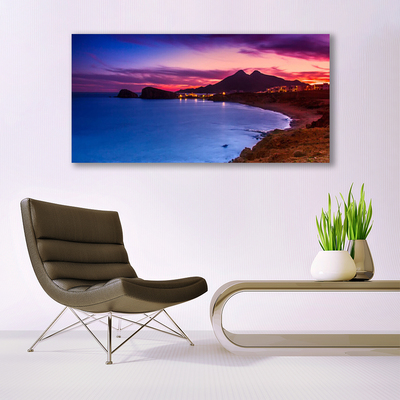 Canvas Kunstdruck Meer Strand Gebirge Landschaft