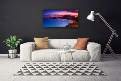 Canvas Kunstdruck Meer Strand Gebirge Landschaft