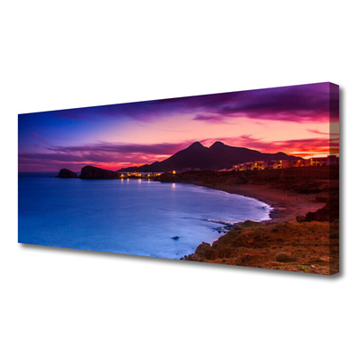 Canvas Kunstdruck Meer Strand Gebirge Landschaft