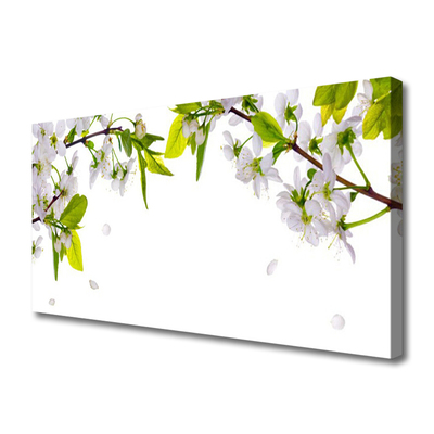 Canvas Kunstdruck Blumen Blätter Natur
